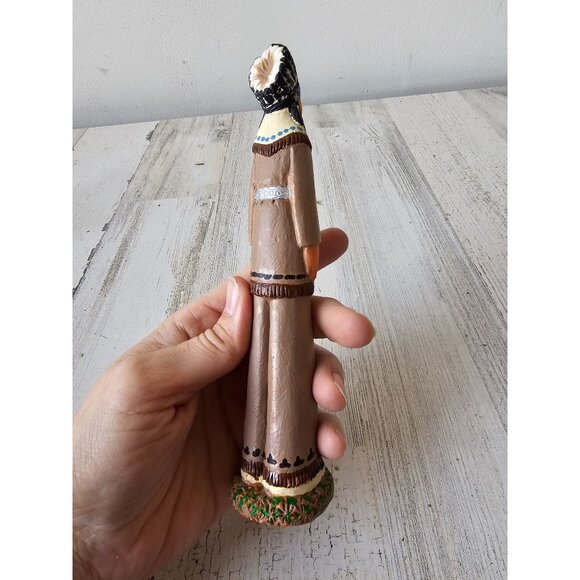 Vintage pencil pilgrim Thanksgiving in the end plaster decor set couple - Picture 13 of 15